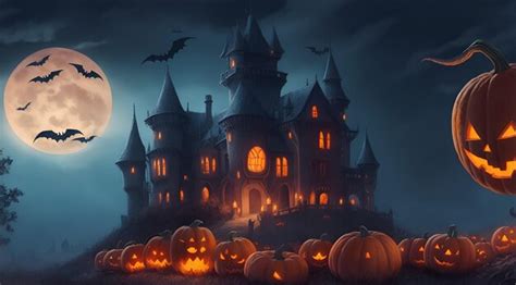 Premium AI Image | Halloween Spooky castle