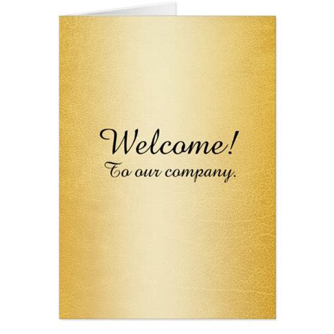 New Employee Welcome Faux Gold Card | Zazzle.com