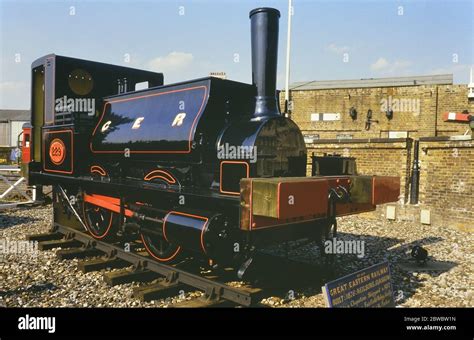 Steam locomotive, GER no. 229on, Coffee Pot, display at The former North Woolwich Old Station ...