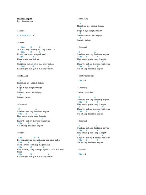 Huling Sayaw Chords | PDF