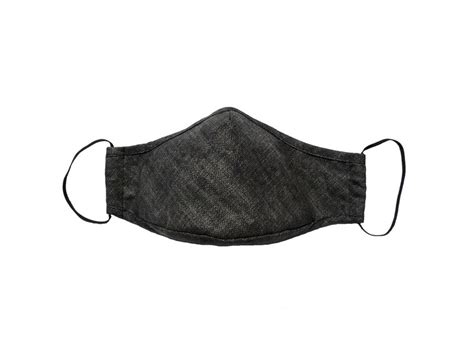 Men's Face Mask Black Face Mask for Man Textured Premium Triple Layer ...