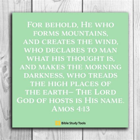 The Lord of Hosts (Amos 4:13) - Your Daily Bible Verse - January 13 - Daily Devotional