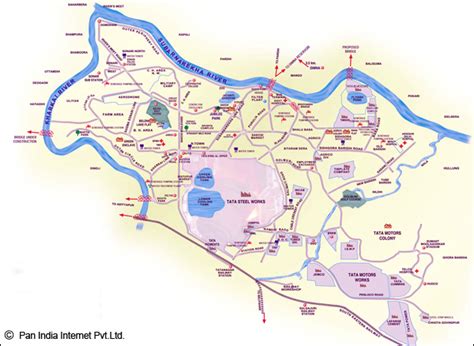 Jamshedpur Maps, Tourist Map of Jamshedpur, Location of Jamshedpur