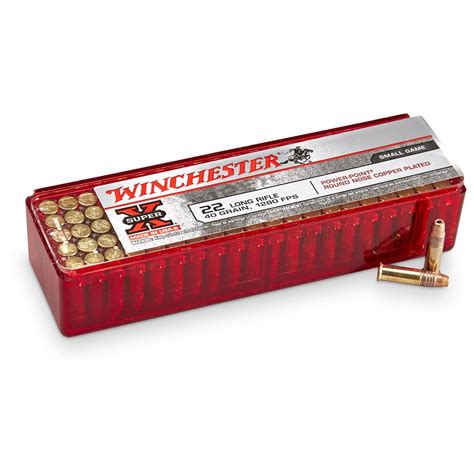 Winchester Super X .22LR 40 Grain Power-Point Ammo, 100 rounds - 142806, .22lr Ammo at Sportsman ...