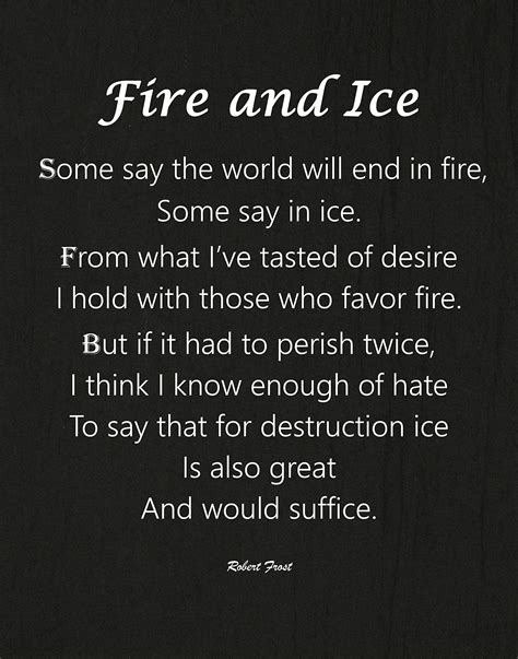 Robert Frost Quotes Fire And Ice