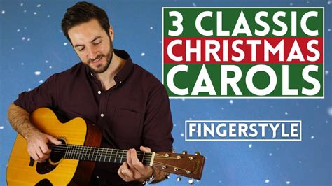 3 Classic Christmas Carols - Beginner Fingerstyle Guitar Lesson - YouTube