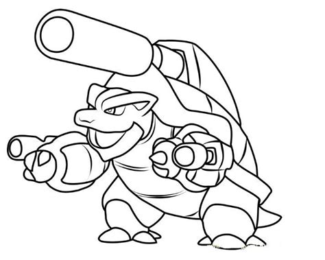 Mega Blastoise Coloring Pages