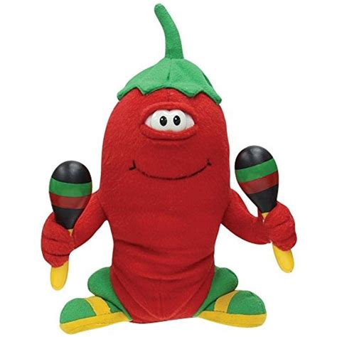 Musical Animated Chili Pepper Junior Plush Toy Dances Sings "Hot, Hot, Hot" ** Click image for ...