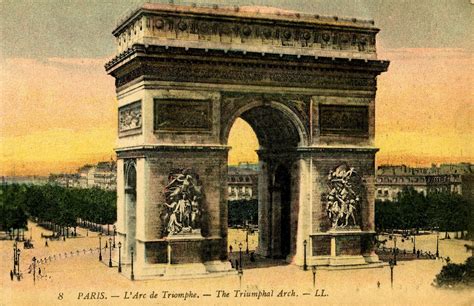 Vintage Travel Postcard - Paris - Arc de Triomphe - The Graphics Fairy