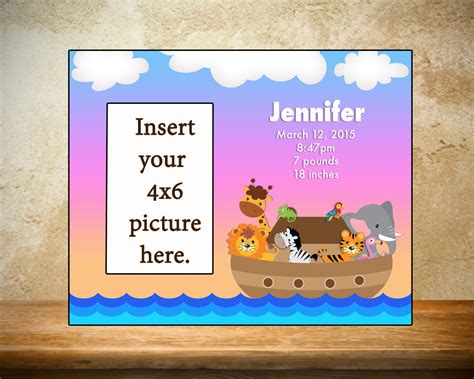 Personalized Baby Photo Frame Personalized Children's | Etsy