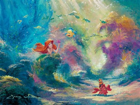 Dreaming Little Mermaid Limited Edition Giclee on Canvas by James Coleman