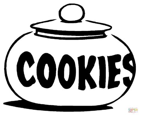 Cookie Jar Coloring Template Coloring Pages