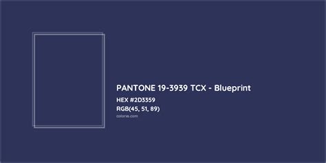 About PANTONE 19-3939 TCX - Blueprint Color - Color codes, similar ...