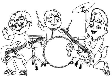 "Alvin and the Chipmunks" coloring pages