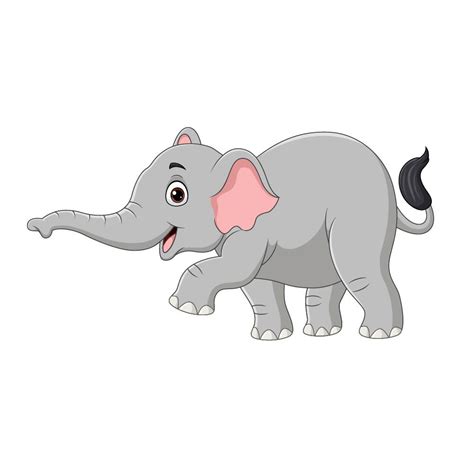 Cute Cartoon elephant on white background - freepng