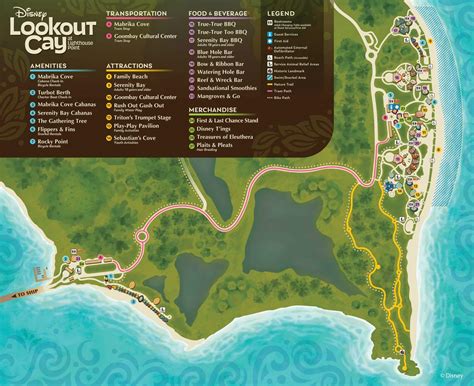 Disney Lookout Cay at Lighthouse Point Destination Map © Disney - Disney in your Day