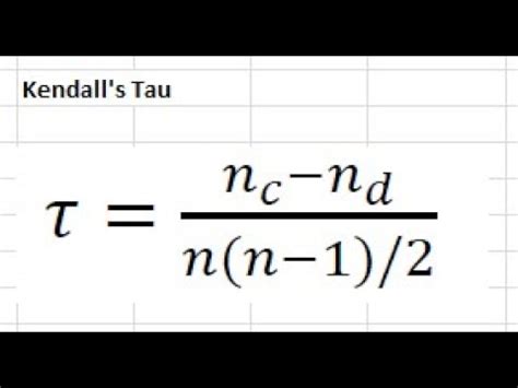 Kendall's Tau Explained - YouTube