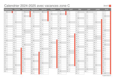 Calendrier Scolaire 2024 2025 Excel - Image to u