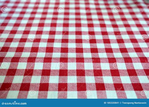 Red Checkered Tablecloth Texture Background. Stock Image - Image of backdrop, cooking: 185320841