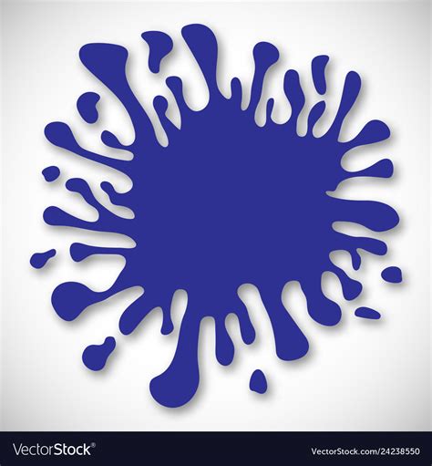 Blue hand drawn paint splash Royalty Free Vector Image