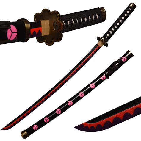 Samurai Sword Roronoa Zoro Sword 100 cm Wooden Sword Katana Japanese Anime Cosplay Sword-Kitetsu ...