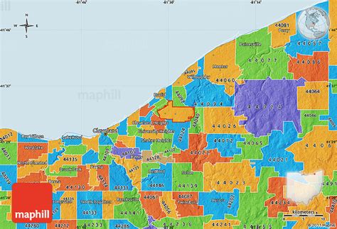 Cuyahoga County Zip Code Map – Map Vector