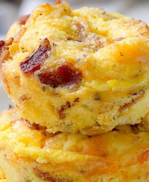 Cheesy Bacon Egg Muffins | Breakfast brunch recipes, Brunch recipes, Recipes