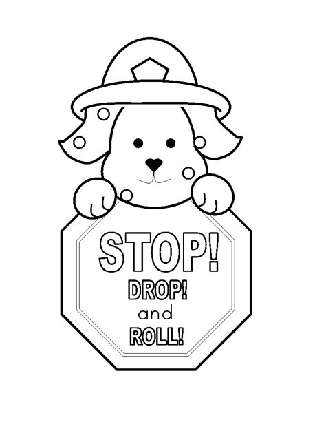 Stop Drop And Roll Coloring Pages - Coloring Home