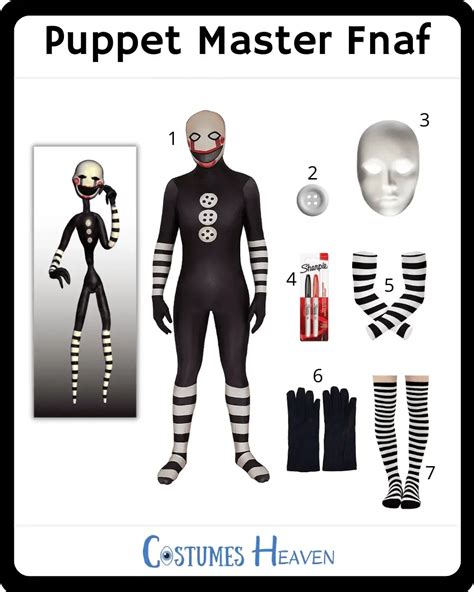 Puppet Master Fnaf Costume For Cosplay & Halloween 2024