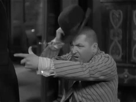 Three Stooges Curley Myers Finger Gun GIF | GIFDB.com