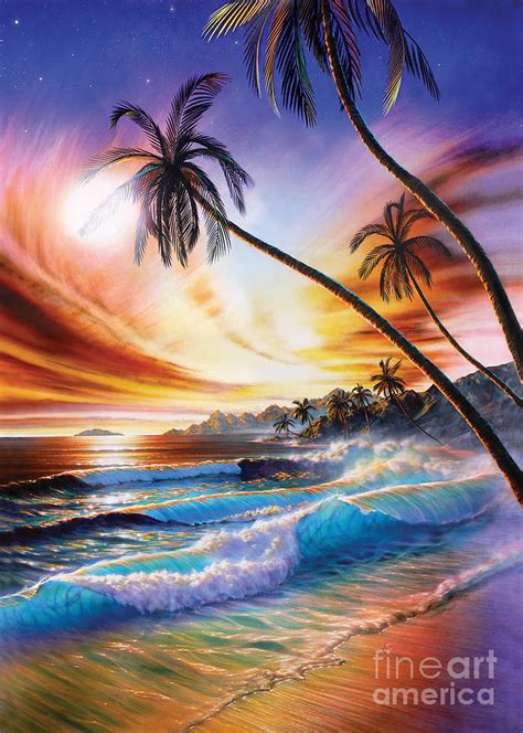 Tropical Beach Digital Art by MGL Meiklejohn Graphics Licensing