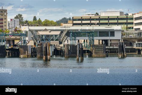 BREMERTON, WASHINGTON STATE, USA - JUNE 2018: Ferry terminal at ...