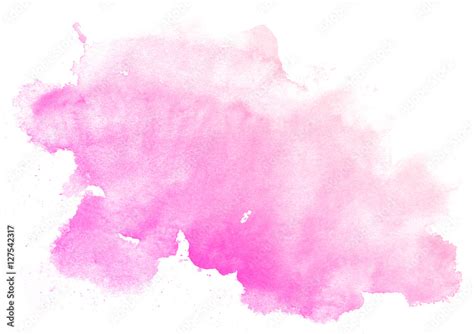 Abstract pink watercolor on white background.This is watercolor splash.It is drawn by hand ...