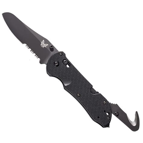 Benchmade 915SBK Triage Folder Knife, N680 Black Combo Blade