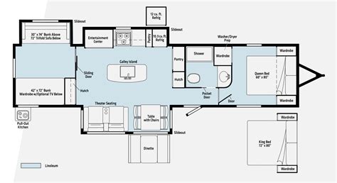 Best 2 Bedroom Travel Trailer Floor Plans