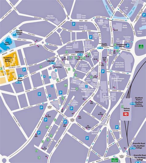 Maps of Sheffield, England - Free Printable Maps