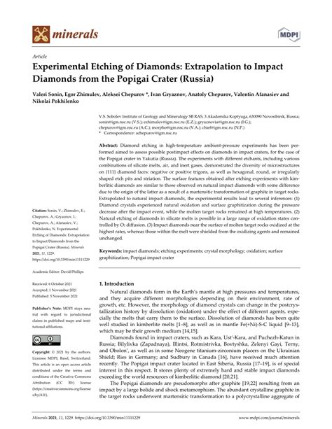 Download PDF | Experimental Etching of Diamonds: Extrapolation to ...