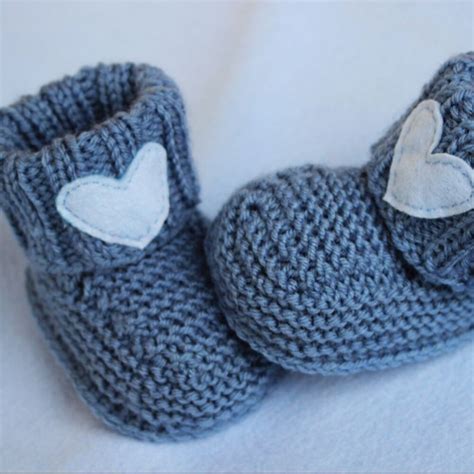 Baby Boy Booties Knitting Pattern