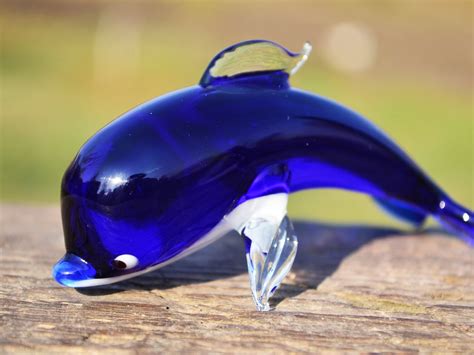 Glass Dolphin Figurine Sea Animals Glass Dolphins Gift for - Etsy