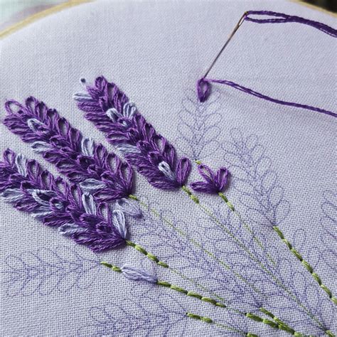 Lavender Embroidery Kit Floral Embroidery Set Wildflowers | Embroidery kits, Embroidery ...