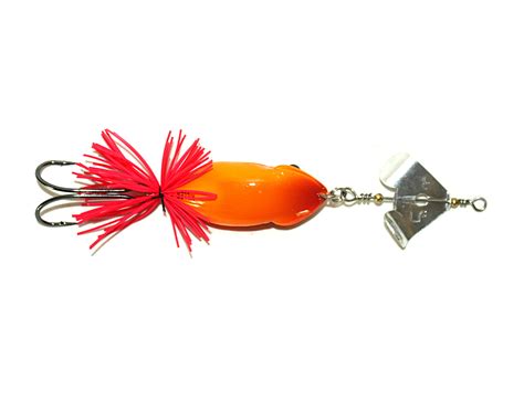 Killer Frog Extreme Action Buzzbait Topwater Surface Fishing Lure 11.5g 5.5cm Orange / Red ...