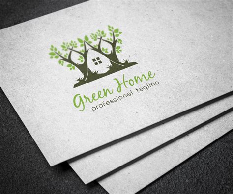 Green Home Logo | Branding & Logo Templates ~ Creative Market