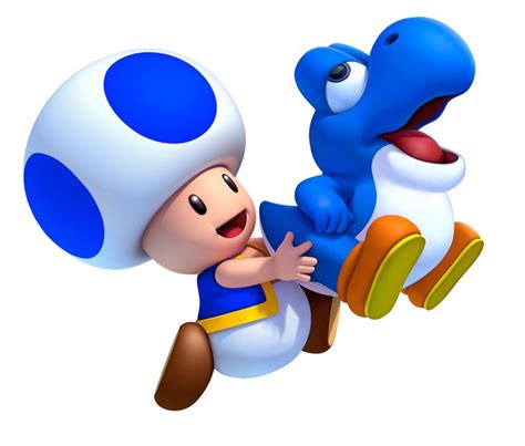 Blue Toad & Bubble Baby Yoshi | Lukisan disney, Warna, Anak