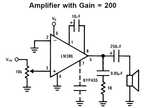 Lm386 Audio Amplifier Circuit Diagram