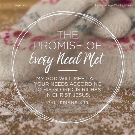 Day 17- The Promise of Every Need Met // "My God will meet all your needs according to His ...