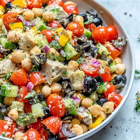 Super Flavorful Mediterranean Chickpea Salad | Healthy Fitness Meals