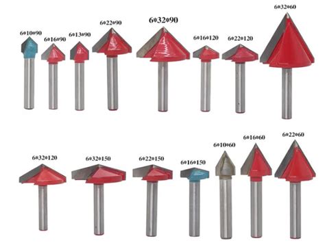 60 Degrees 6mm Shank Woodworking V Grooving Router Bits Milling Cutter For Wood Trimmer ...