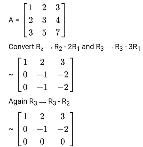 Rank of a Matrix Using the Echelon Form. - WizEdu