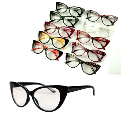 Classical Vintage Optical glasses Cat eye shaped Plastic eyewear with ...