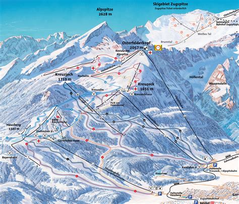 Garmisch Classic Trail Map • Piste Map • Panoramic Mountain Map